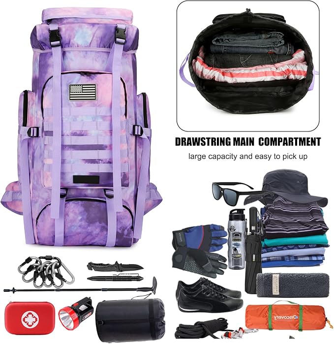 Hiking Backpack for Men 70L/100L Camping Backpack Military Rucksack Molle 3 - Image 4