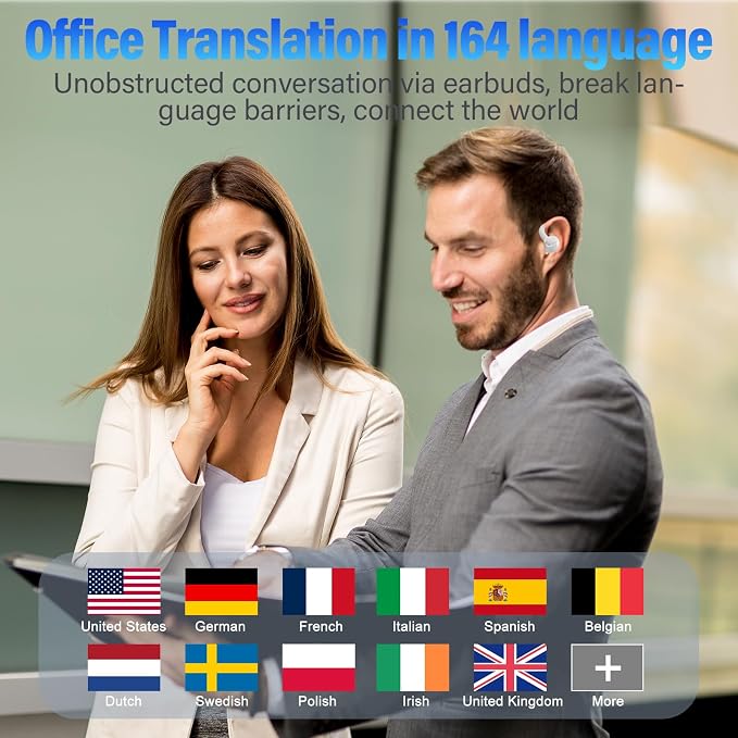 AI Translation Earbuds Real Time, 164 Language Translator Earbuds, 3-in-1 - Image 2