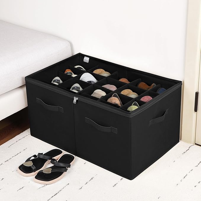 Shoe Organizer for Closet, Foldable Shoe Box - Image 5
