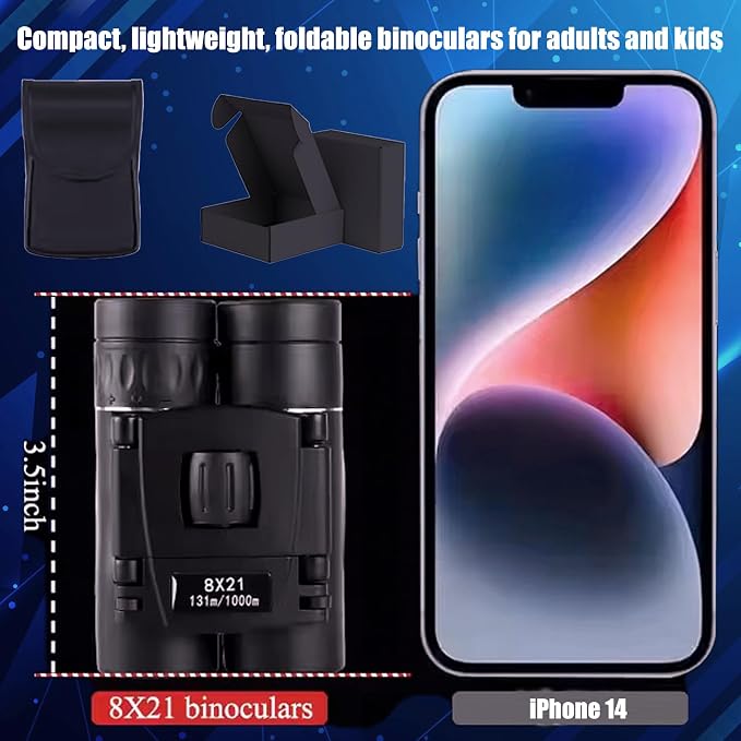 Binoculars with Phone Adapter for Adults, Compact Pocket Travel Binocular for - Image 5