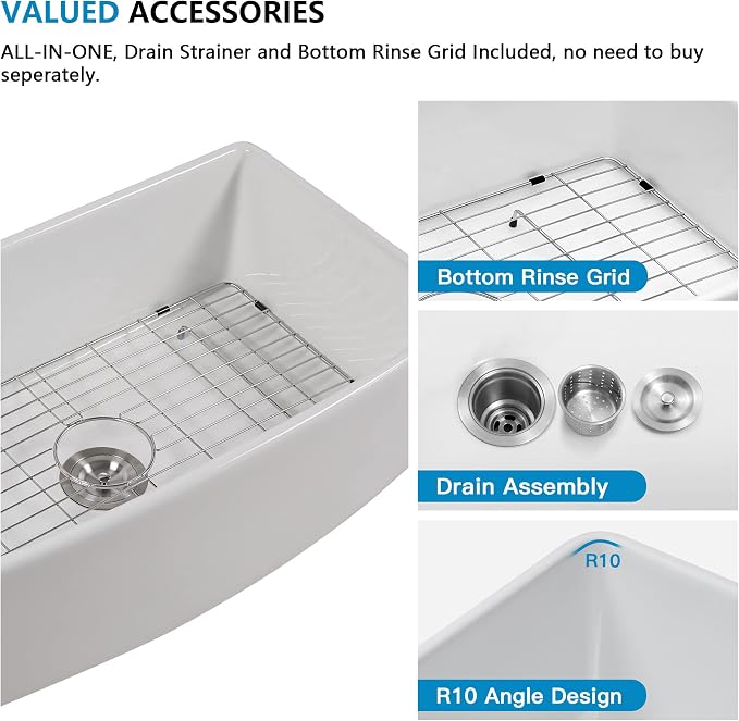 33 White Farm Sink - Image 6