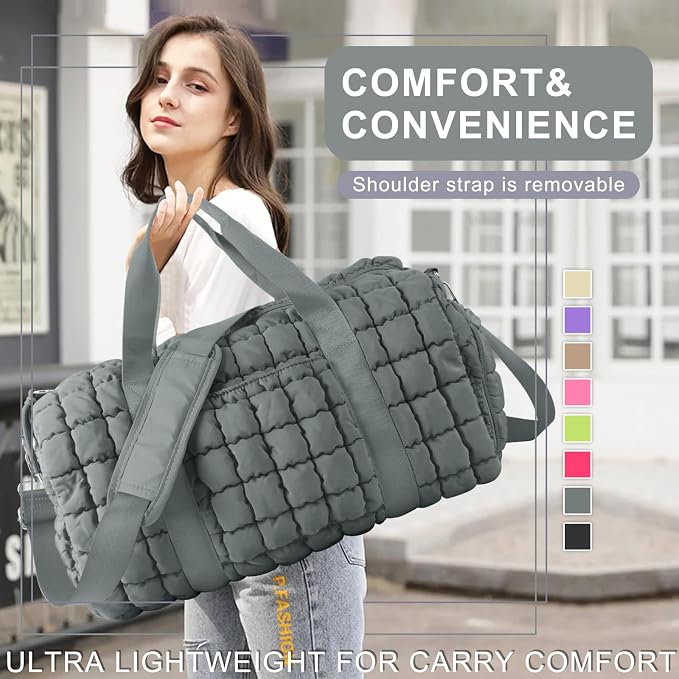 Quilted Travel Duffle Bag Gym Bag - Image 8