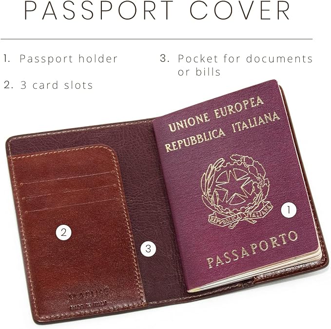 Maruse Italian Leather Passport Cover - Image 2