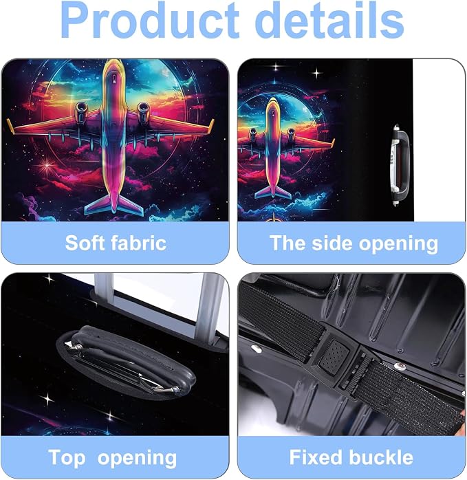 Luggage Cover Washable Suitcase Protector Anti-scratch Suitcase cover Fits - Image 3