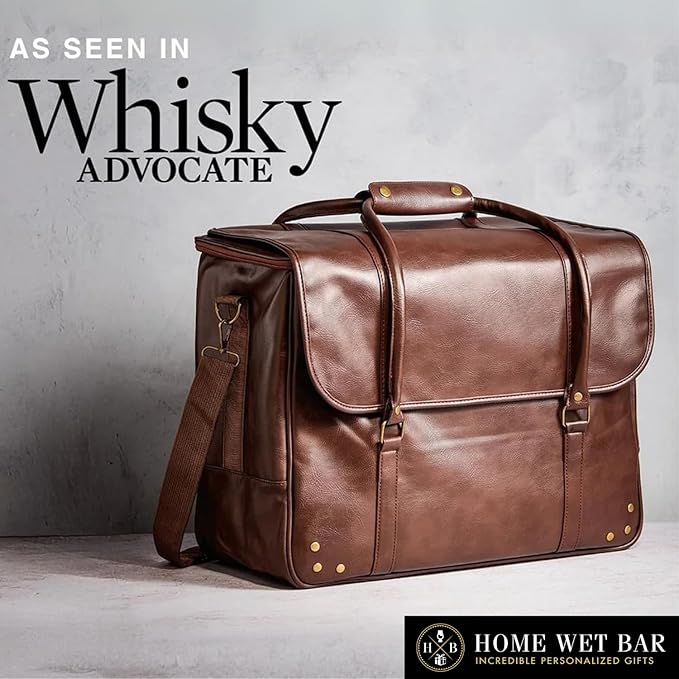 Graham Whiskey Bottle Carrier and Weekender Travel Bag | Customizable - Image 7