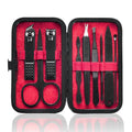 Manicure Set 9 in 1 Stainless Steel, Nail Clippers Scissors Pedicure Tools Kit by HANTEKAS