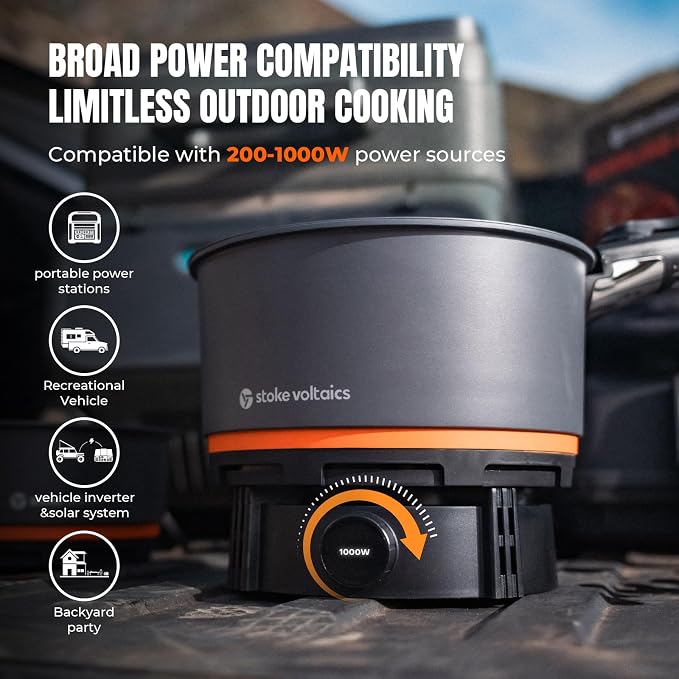 Nomad Cooking System, Electric Camping Stove 200-1000W - Image 2