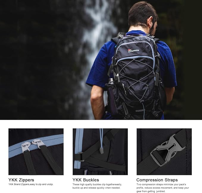 MOUNTAINTOP 25L/40L Hiking Backpack, Lightweight Travel Backpack - Image 8