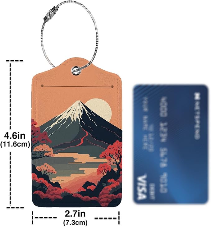 Mount Fuji 2-Pcs Premium Leather Tags - Image 4