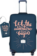 Let The Adventure Begin Luggage Cover Washable Suitcase Protector, Luggage Tag by Vridoyt