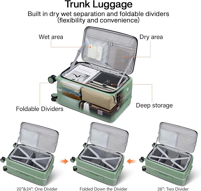 Hanke 20 Inch Carry On Luggage - Image 4