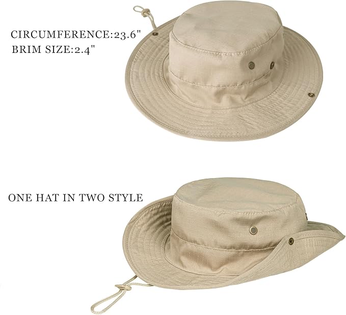 Sun Hats for Men Women Boonie Hat Foldable Fishing Hat UPF 50+ Bucket Hat for - Image 3