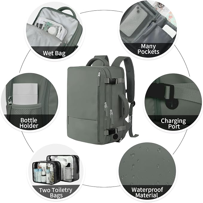 Hanples Extra Large Travel Backpack - Image 7