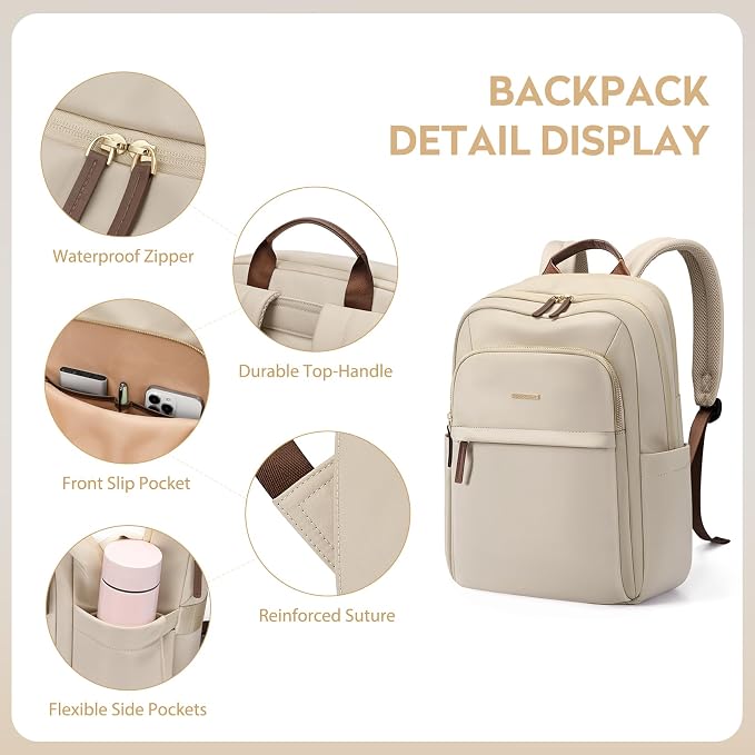 Hiking Travel Backpack for Women Casual Business Weekender Multilayer Laptop Bag - Image 4