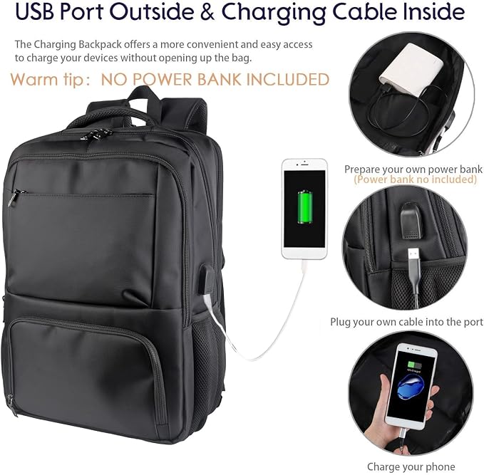 Laptop Backpack Fits 17 Inch Computer, Bussiness Travel Backpack - Image 5