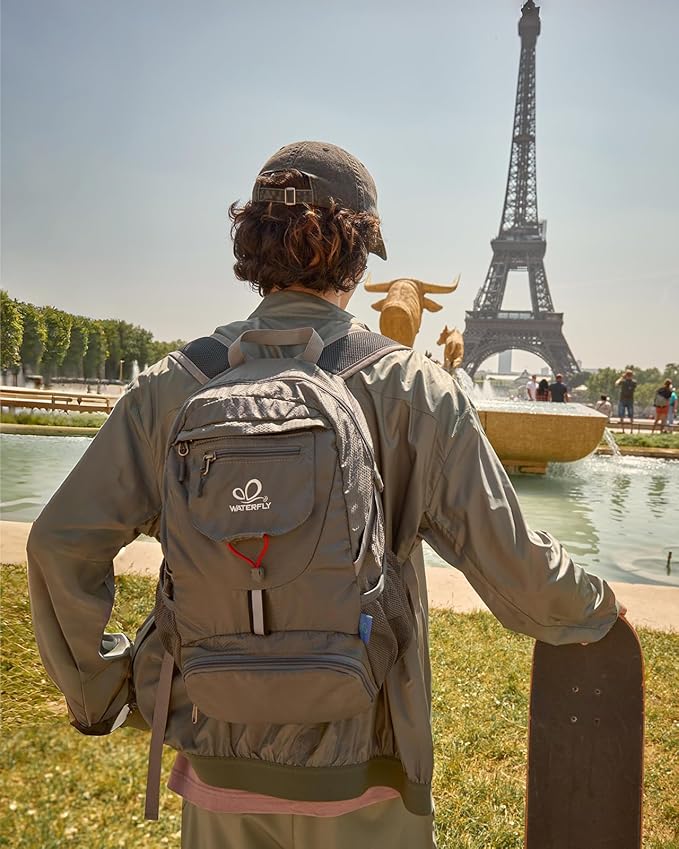 WATERFLY Small Lightweight Packable Backpack: 20l Ultra Light Foldable Travel - Image 7