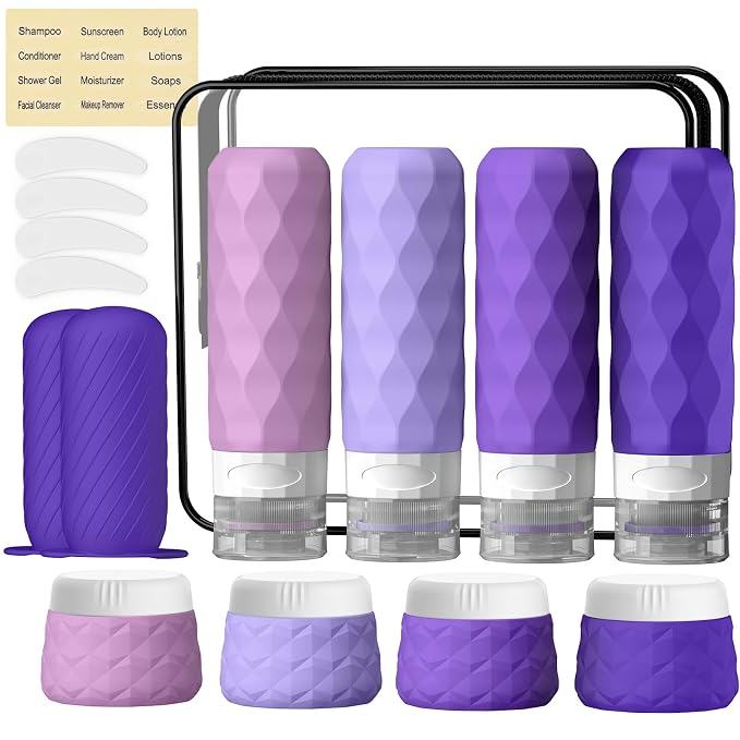 16Pack Travel Bottles for Toiletries, TSA Approved Travel Size Toiletries by Silevoler