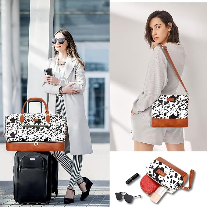 Weekender Bag for Women, Travel Duffel Bag Carry On Overnight Bag - Image 2