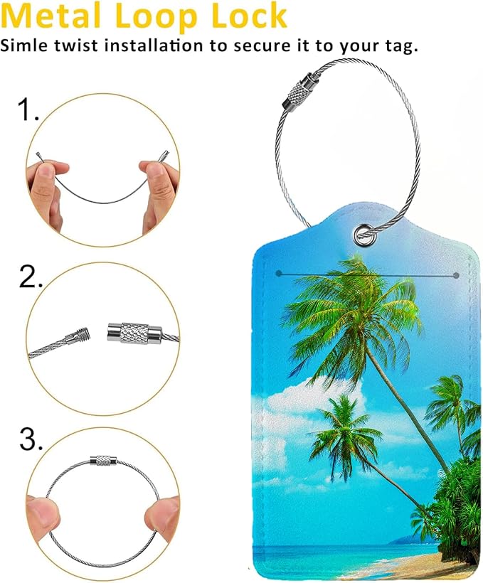 Swaying Palm Trees 2-Pack Luggage Tags - Image 3