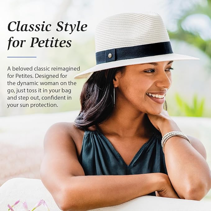 Wallaroo Hat Company Women’s Petite Palm Beach Fedora – UPF 50+ UV Protection - Image 3