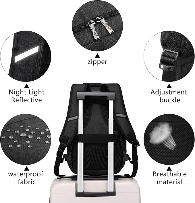 Kono Carry on Backpack, Waterproof Lightweight Daypack - Image 5