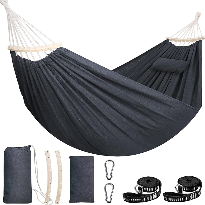 Chihee Cotton Hammock Large Soft Breathable Camping Hammock Holds Up to 660lbs by Chihee