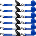 6 Pack 2 inch Ratchet Straps Heavy Duty J Hook 2 in x 15ft by SALUINOKI