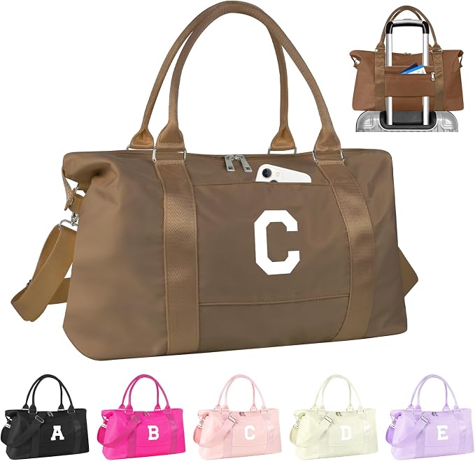 Birthday Graduation Gifts for Daughter, Initial Travel Duffel Bag Sports Gym by izuzta