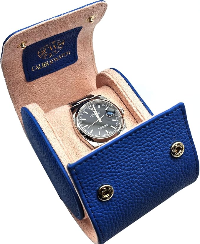 Genuine Napa Leather Watch Roll Travel Case by CaliberWatch