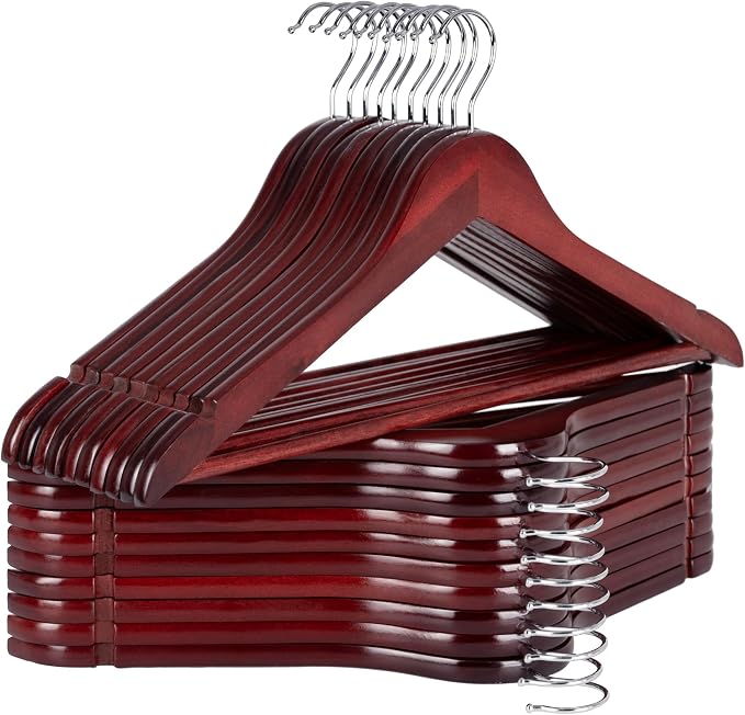StorageWorks Wooden Hangers 20 Pack, Wood Coat Hanger by StorageWorks