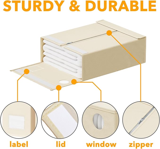 SpaceAid 8 Pack Bed Sheet Organizers and Storage, Foldable Sheet Organizer - Image 6