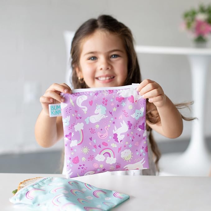 Bumkins Reusable Sandwich and Snack Bags, - Image 4