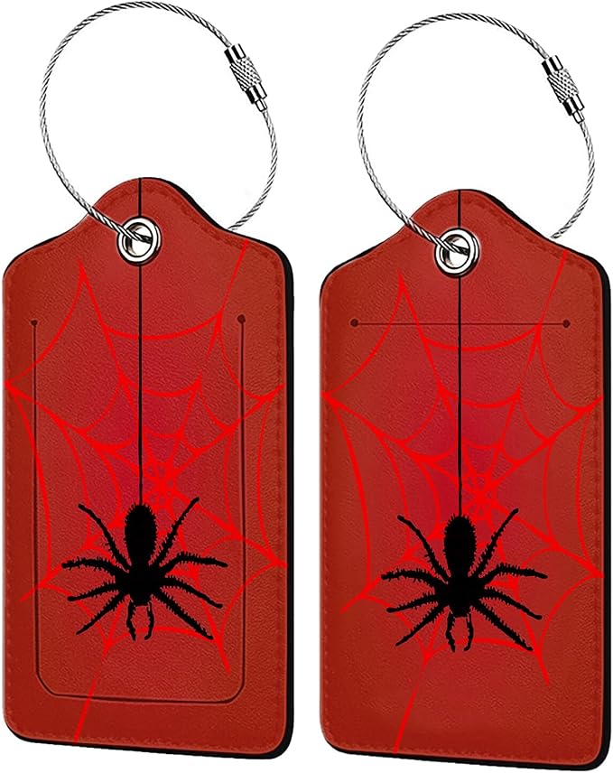 Spider Web 2-Pcs Premium Leather Tags by Unknown