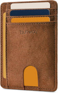 Buffway Slim Minimalist Front Pocket RFID Blocking Leather Wallets by Buffway
