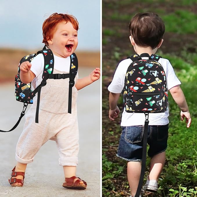 Accmor Toddler Harness Backpack Leash, Cute Excavator Kids Backpack - Image 6