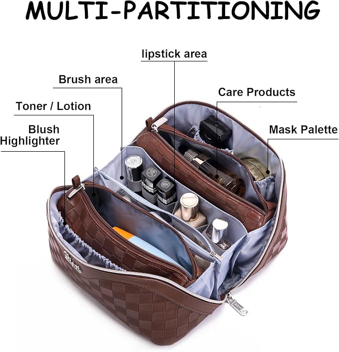 Travel Makeup Bag Organizer Cosmetic Bag: 3 Pcs Set Make up Bags - Image 6