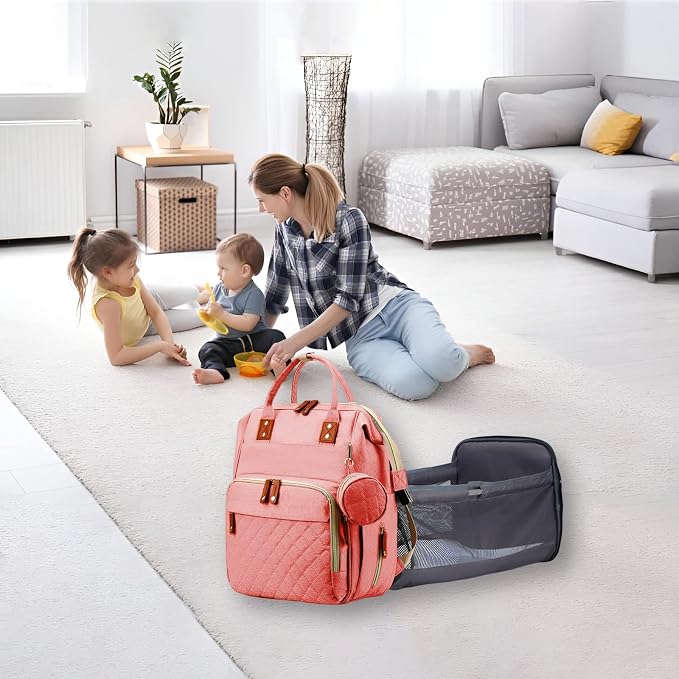 Diaper Bag Backpack with Changing Station Portable 3 in 1 Multifunction - Image 6