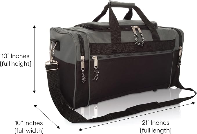 DALIX 21" Blank Sports Duffle Bag Gym Bag Travel Duffel - Image 6