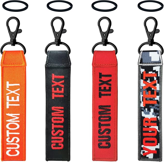 Custom Luggage Tags, Custom Personalized Luggage tag Name, Embroidery Key Ring by Unknown