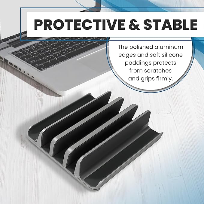 Multiple Laptop Holder Vertical – Adjustable Laptop Vertical Stand Holds 5 - Image 6