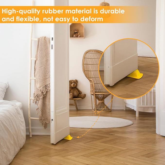 Frienda 8 Pcs Jumbo Door Stoppers Heavy Duty Door Stopper Tall up to 2inch Tall - Image 4