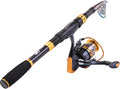 Sougayilang Fishing Rod Reel Combos Carbon Fiber Telescopic Fishing pole by Sougayilang