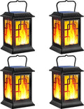 Solar Lanterns Outdoor Waterproof Hanging Lanterns Garden Solar Powered Flame by Ollivage