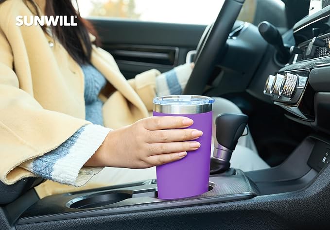 SUNWILL Travel Coffee Tumbler 20 oz, Insulated Mug - Image 6