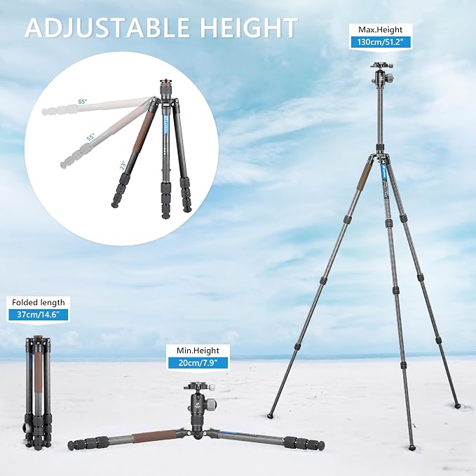 Carbon Fiber Lightweight Travel Tripod - Image 5