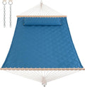 ANOW Quilted Hammock with Spreader Bars and Detachable Pillow, Large Hammock by ANOW