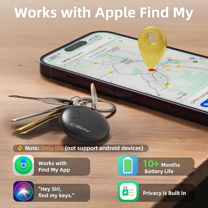 Esky Bluetooth Tracker Tag, Smart Luggage Tracker Compatible - Image 2