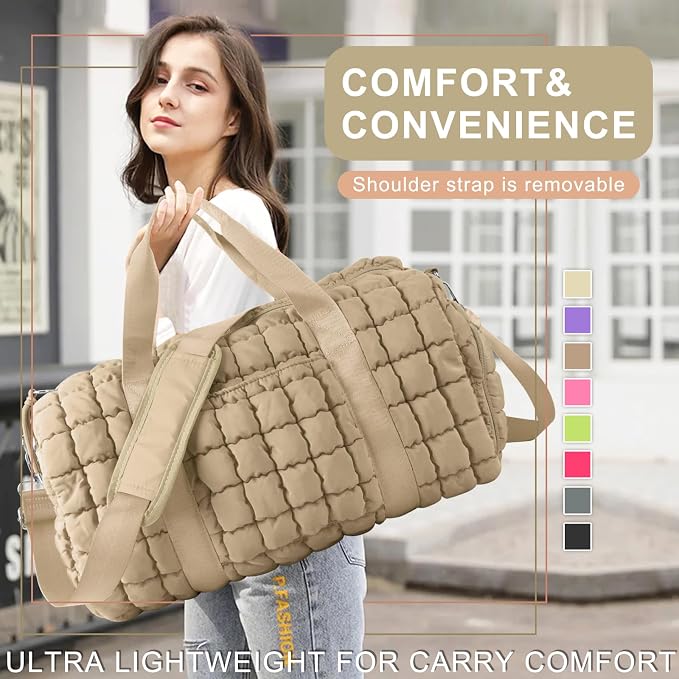Quilted Travel Duffle Bag Gym Bag - Image 6