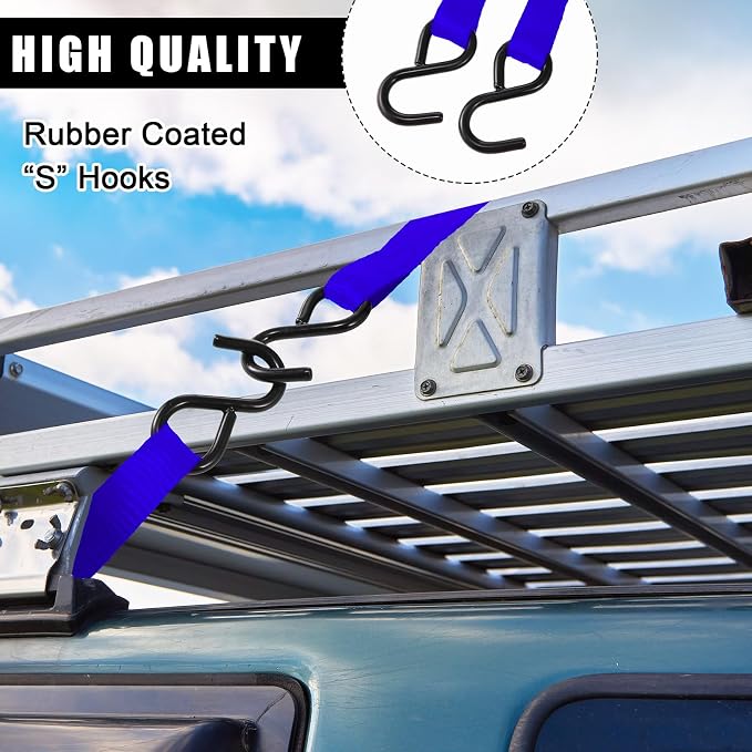 16 Pcs Cambuckle Tie Down Straps 1763lbs Break Strength Securing Straps 1'' x - Image 5