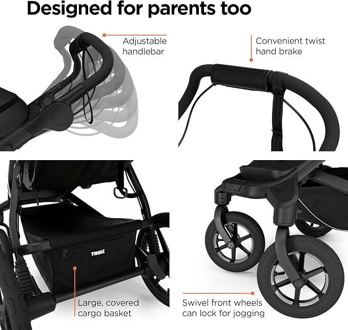Thule Urban Glide 4-Wheel Single Child All-Terrain Stroller, Full-Suspension - Image 5